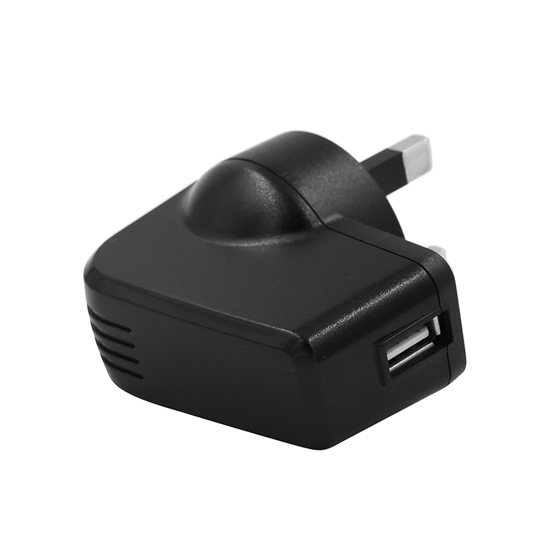 6W英規usb側插電源(黑色)