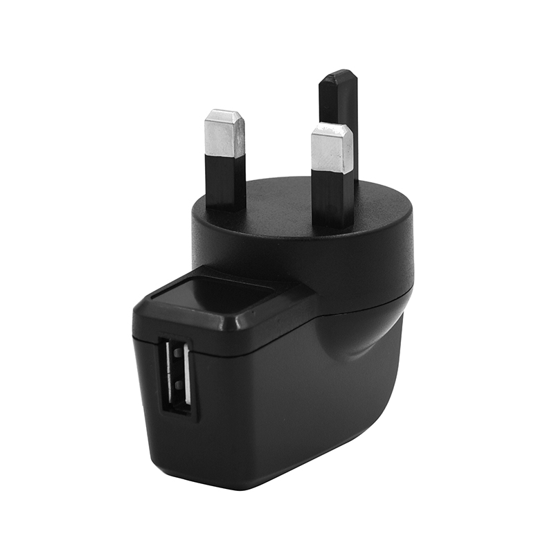 6W英規usb側插電源(黑色)